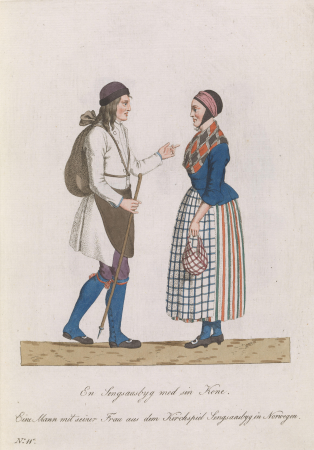 Man and Woman from Singsås, Johan F. L. Dreier, between 1812 and 1815