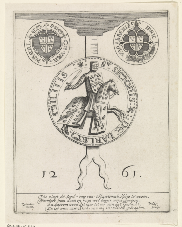 Zegel met Simon van Haarlem, RP-P-OB-15.520, Pieter Jansz. Saenredam, 1628