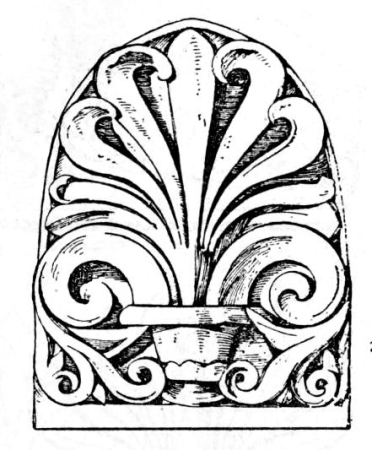 Flame palmette antefix Temple of Jupiter Stator in Rome, Franz Sales Meyer, 1 January 1920