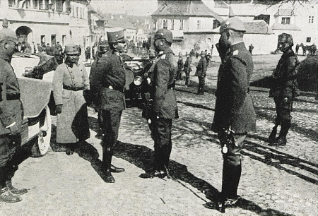 Austrian Emperor Charles I - *Visit to Cisnădie, Military Command*, Albert Reich, 1916 or 1917