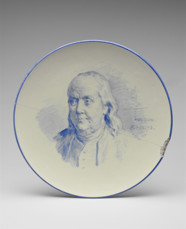Plate of Benjamin Franklin, Emile Dupont-Zipcy, between 1776 and 1883