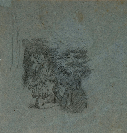 Study for "First Mass in Brazil": figures, Victor Meirelles, from 1859 until 1860