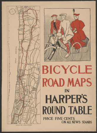 Bicycle road maps in Harper's Round Table... LCCN2015646482, Edward Penfield, 1895