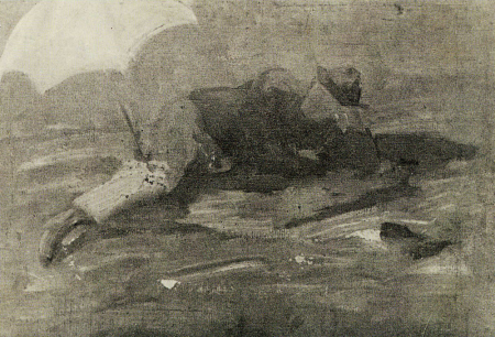 Marc - Man Lying under Parasol, 1902, Hoberg, Jansen 9, Franz Marc