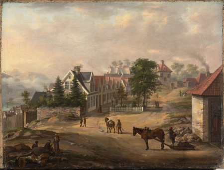 View from Halvkandebakken in Bergen, Johan Christian Dahl, 1815