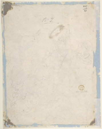 Unused study for a plate to "Hungarian and Highland Broadsword Exercise" Feb. 12, Thomas Rowlandson, circa 1799