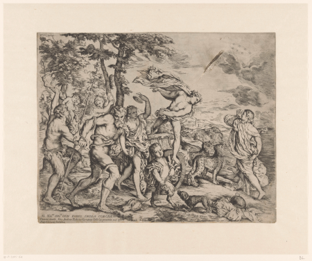 Bacchus ontmoet Ariadne op Naxos, RP-P-2005-164, Titian, between 1618 and 1674