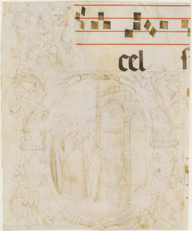 Decorated Initial with Scene of Christ Entering the Temple., Lorenzo Monaco, 1408–11