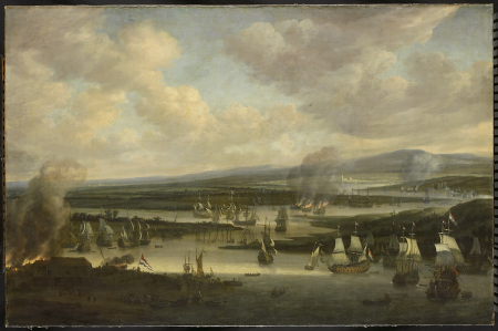 Burning of the English Fleet near Chatham (19-24 June 1667), Willem Schellinks, between 1667 and 1678