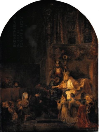 Circumcision (copy after a lost 'Circumcision' which was part of the Passion series for Frederik Hendrik), Rembrandt, circa 1646