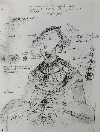 Study for portrait of Margaret of Pomerania (1518-1569)., Lucas Cranach the Elder, circa 1545