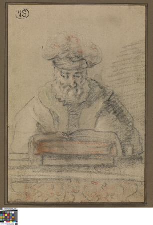 Old man reading a book, Karel van der Pluym, between 1625 and 1672