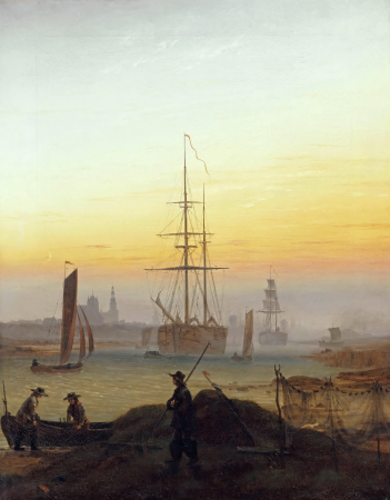 The Port of Greifswald, Caspar David Friedrich