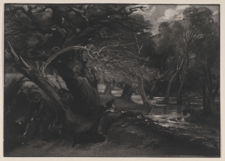Jaques and the Wounded Stag (Shakespeare, As You Like It, Act 2, Scene 1), John Constable, 1830