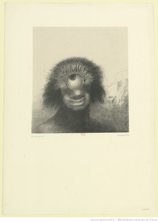 Redon - Le polype difforme flottait sur les rivages, sorte de cyclope souriant et hideux, btv1b6951000j, Odilon Redon