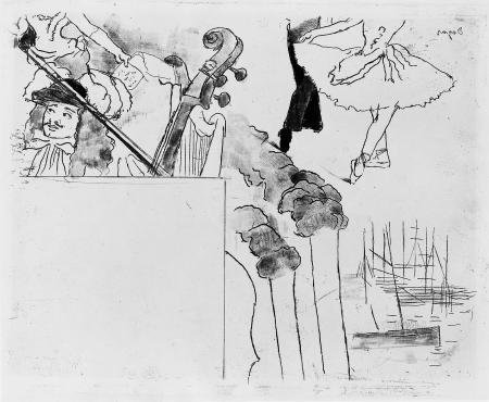 Degas - Study for a Program for an Artistic Evening, 1984.140, Edgar Degas