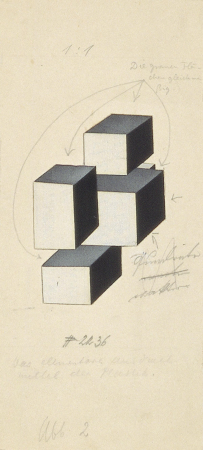 Design for "The elementary means of expression of sculpture", Theo van Doesburg, 1922