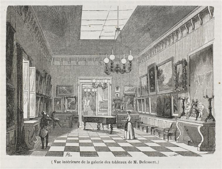 Vue intérieure de la galerie des tableaux de M. Delessert, 1844