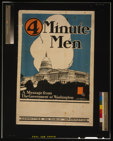 4 minute men, a message from the government at Washington LCCN2003652827, 1917