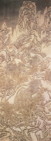 Reading in the Snowy Mountains, Xiao Yuncong, 1652