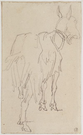 Géricault - Une chèvre vue de dos, NI798;AI2119, Théodore Géricault