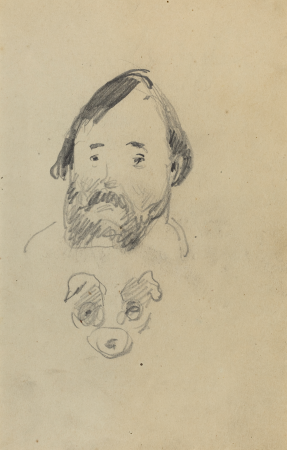 Head of a Bearded Man with a Head of a Dog [recto], Paul Gauguin, between 1884 and 1888
