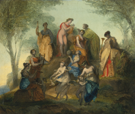 Apollo and the Nine Muses on Mount Parnassus, Pierre-Paul Prud'hon