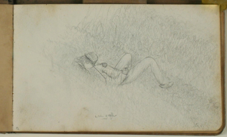 Sovende mand i grøft, Niels Larsen Stevns, 1881