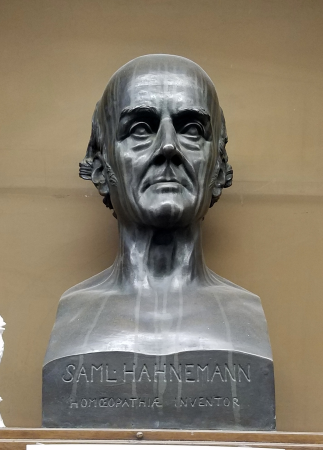 Saml. Hahnemann, Homoeopathiae Inventor, apparently a copy of the work by David d'Angers, 1837 - Boston Public Library - Boston, MA - 20180602 135246