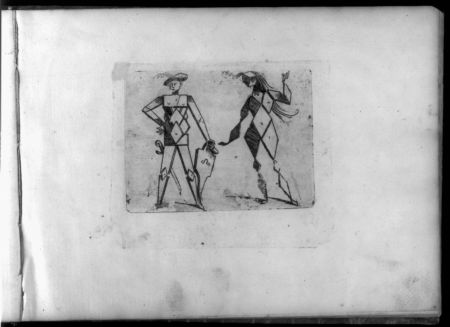 Composite figures in cubist and surrealistic style composed of materials such as chain links, tubes, sieves and tennis racquets LCCN2005679989, 1624