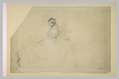 Chassériau - Amazone, vue de profil à gauche, RF 25912, Recto, Théodore Chassériau