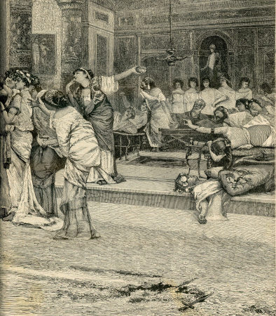 Dopo un giuoco di gladiatori ad una cena, a Pompei b, Francesco Netti, 1885