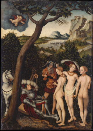 The Judgment of Paris, Lucas Cranach the Elder, circa 1528