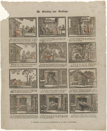 De Vertelling van Roodkapje (titel op object), RP-P-OB-88.032, Gerrit Oortman, between 1830 and 1855