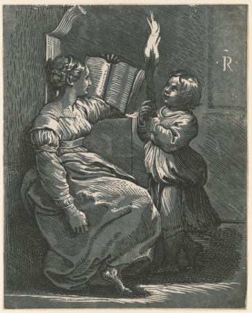 Sibyl reading - R. LCCN2008678911, Ugo da Carpi, 1500