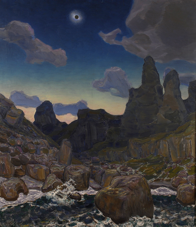 "Solar corona. Total solar eclipse in Feodosia", Apollinary Vasnetsov, 1914