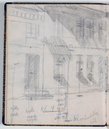Studies of buildings. Notes, Niels Larsen Stevns