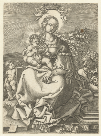 Maria met kind en Jozef, RP-P-OB-10.950, Jacob Binck, between 1510 and 1569