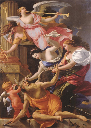 Saturn, Conquered by Amor, Venus and Hope, Simon Vouet, between 1645 and 1646