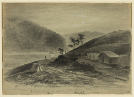 Harpers Ferry by moonlight LCCN2004661196, Alfred Waud, 1863