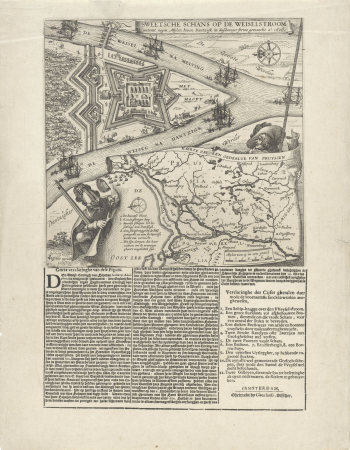 Plattegrond van Gdańsk Sweetsche Scvhans op de Weiselstroom (..).1626 (titel op object), RP-P-1879-A-3655, between 1626 and 1652