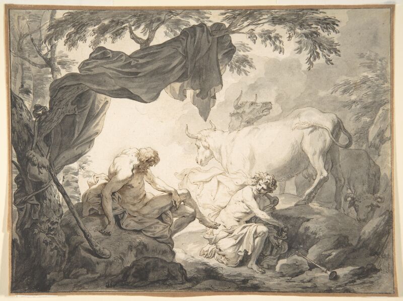 Illustrations to the Metamorphoses of Ovid: Jupiter and Io (.1); Jupiter and Io, disguised as a white beifer (.2); Mercury Rescuing Io from Argus (.3), Godfried Maes