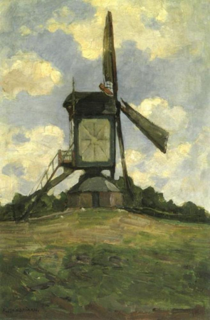 Post mill at Heeswijk, side view, Piet Mondrian, 1904
