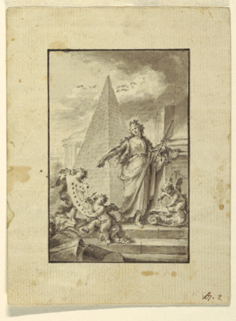 Drawing, Design for an Illustration: "Architecture", 1760–89, Fedele Fischetti, 1760–89