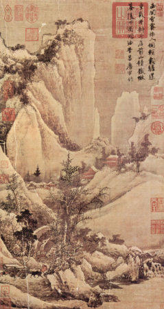 Clearing after Snow on a Mountain Pass, Tang Yin, 1507，明正德二年