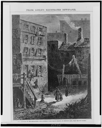 Life sketches in the metropolis - Our homeless poor - Early morning in Donovan Lane, near the Five Points LCCN99400285, Frank Leslie, 1872