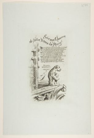 Regarding One of the Gargoyles of Nôtre-Dame, Paris, Charles Méryon, 1853