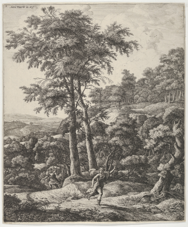 Landscape with Apollo and Daphne, from the Series of Six Mythological Scenes, Antonie Waterloo