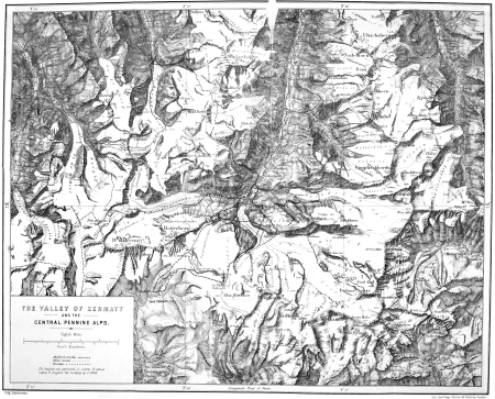 The Ascent of the Matterhorn - The valley of Zermatt, Edward Whymper, 1880