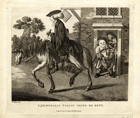 A journeyman parson going on duty, Robert Dighton, between 1780 and 1785